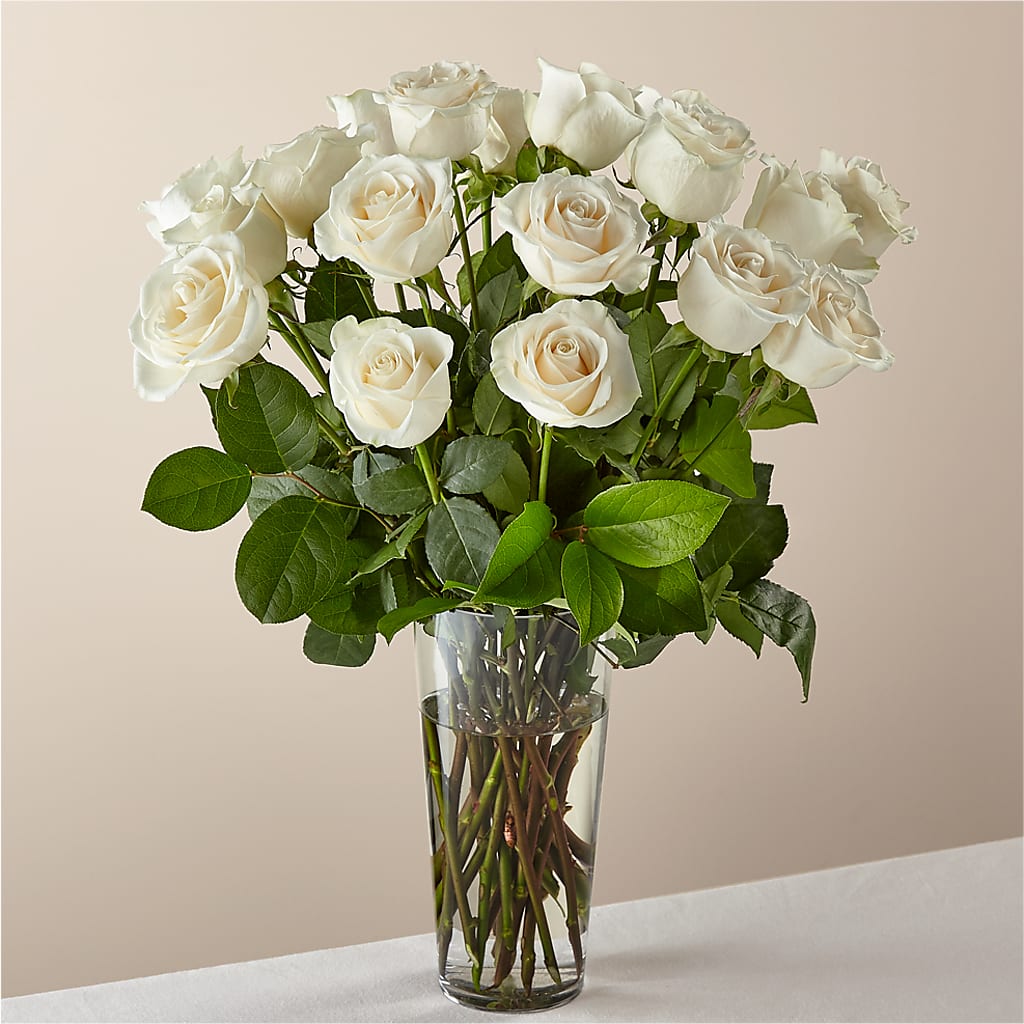 Long Stem White Rose Bouquet – GLAMMY'S FLOWER GARDEN, Fayette AL