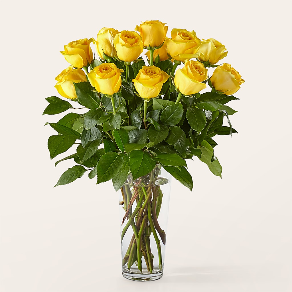 Long Stem Yellow Rose Bouquet – GLAMMY'S FLOWER GARDEN, Fayette AL