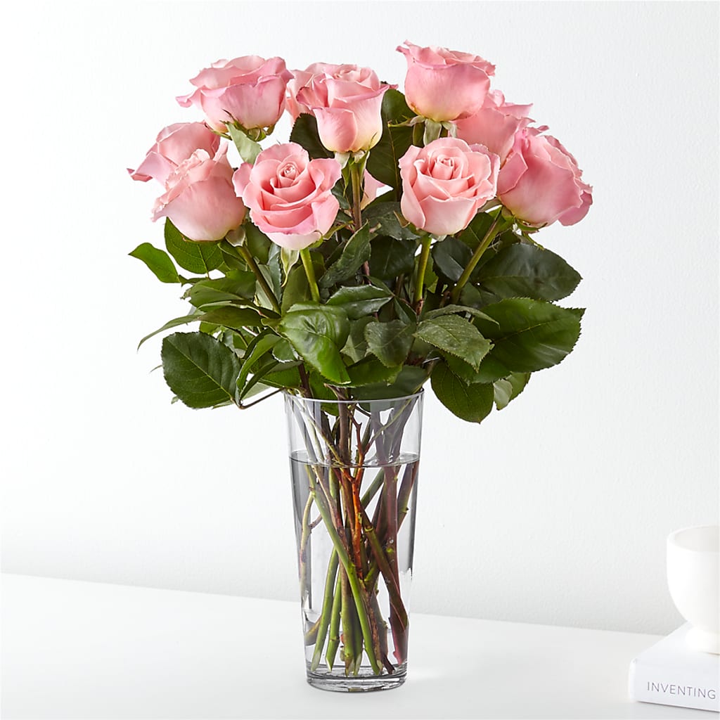 Long Stem Pink Rose Bouquet – GLAMMY'S FLOWER GARDEN, Fayette AL
