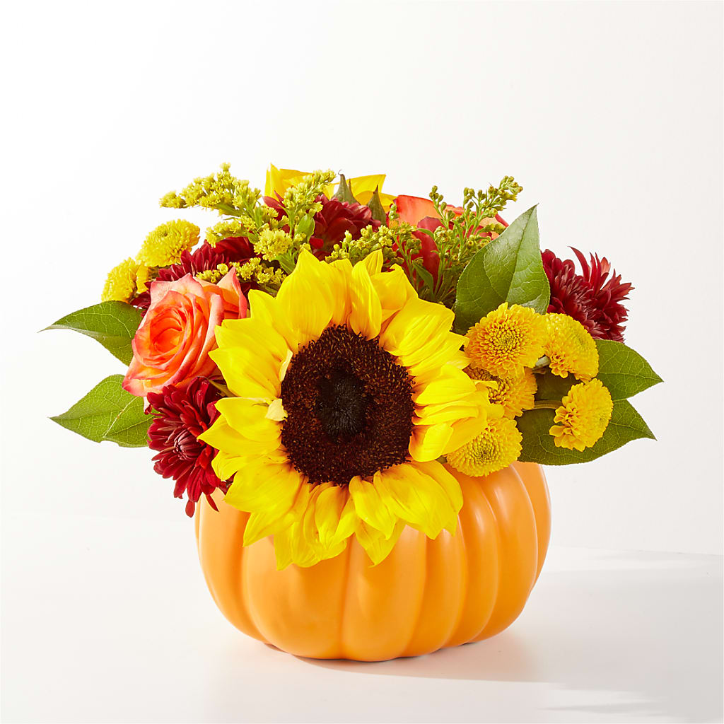 Golden Gourd Pumpkin Bouquet – GLAMMY'S FLOWER GARDEN, Fayette AL