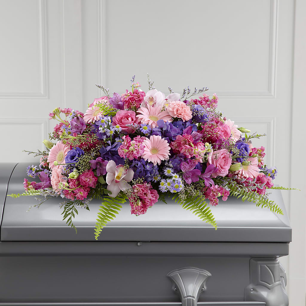 Glorious Garden Casket Spray – GLAMMY'S FLOWER GARDEN, Fayette AL