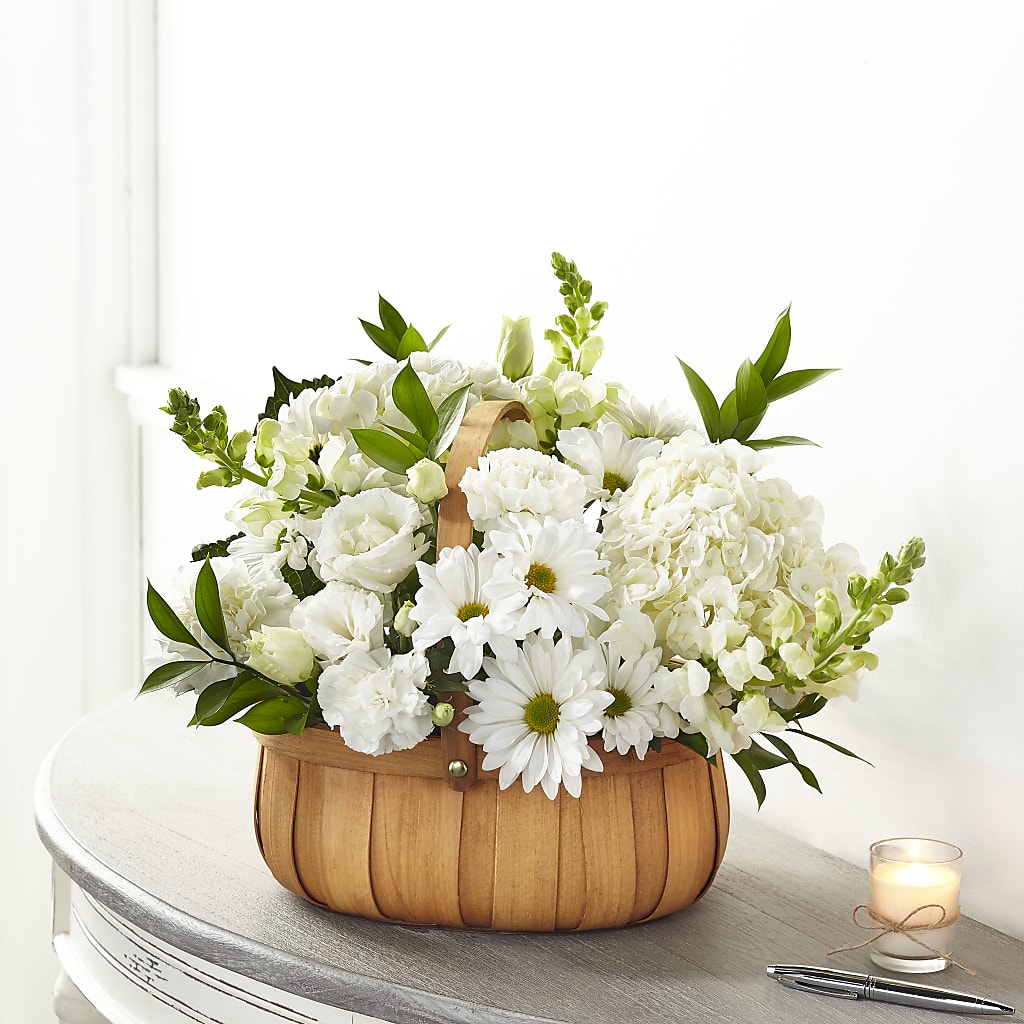 Pure Ivory Basket – GLAMMY'S FLOWER GARDEN, Fayette AL