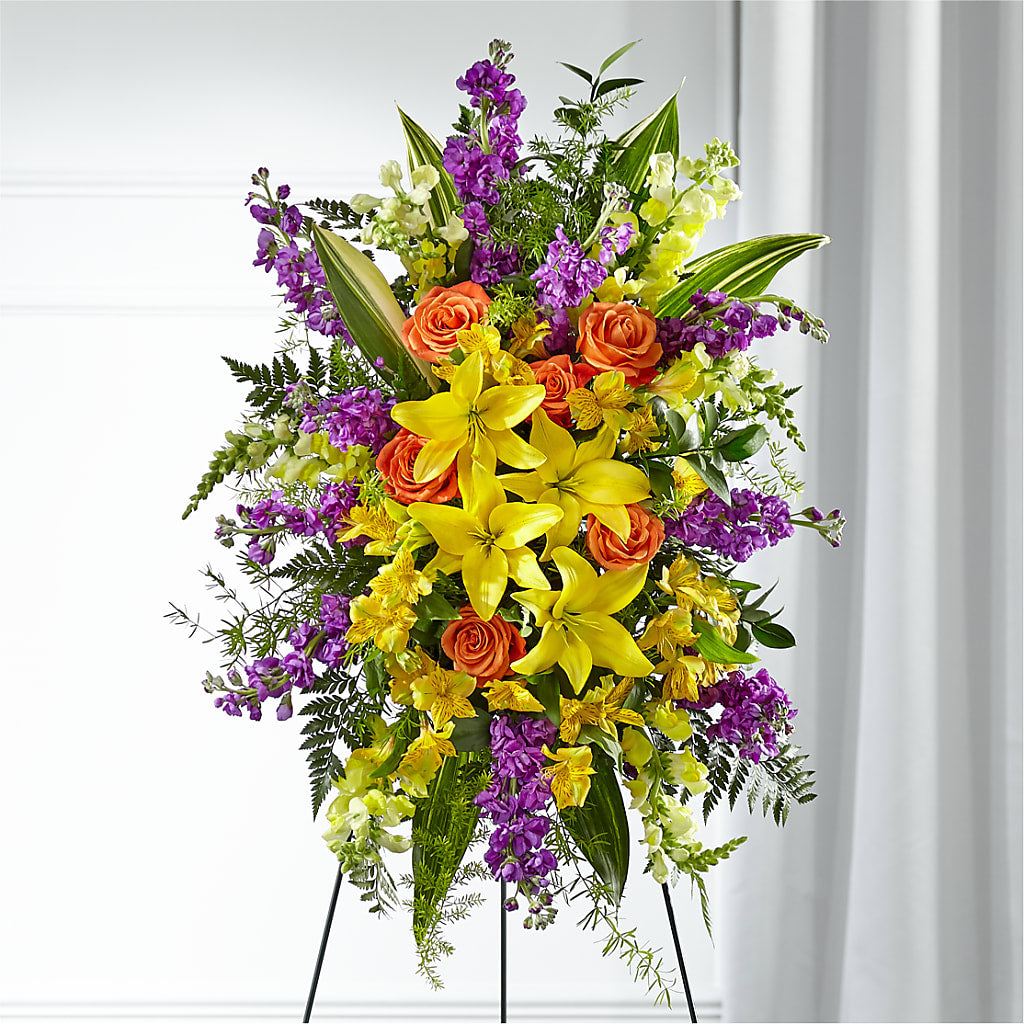 Thoughtful Prayers Standing Spray – GLAMMY'S FLOWER GARDEN, Fayette AL
