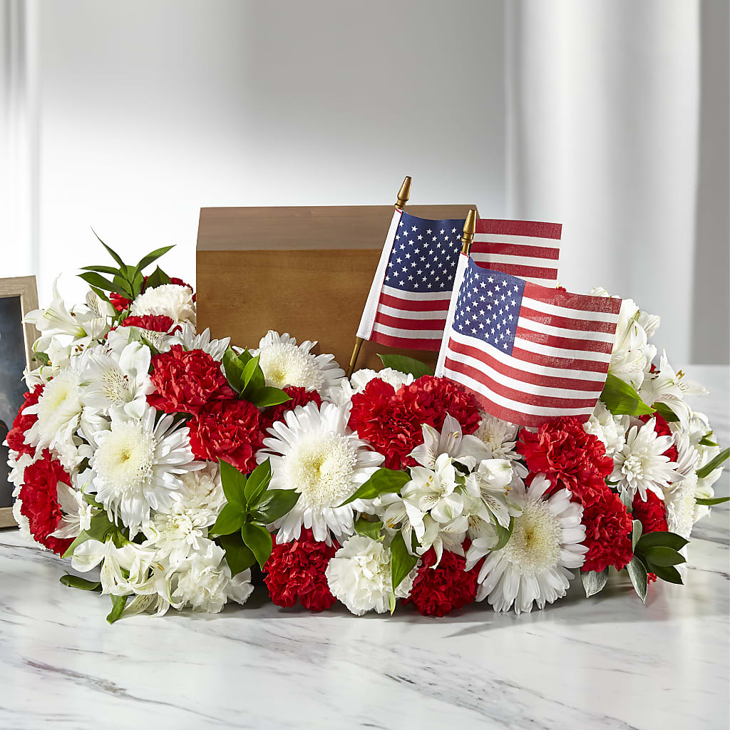 Spirit of Patriotism Cremation Adornment – GLAMMY'S FLOWER GARDEN, Fayette AL