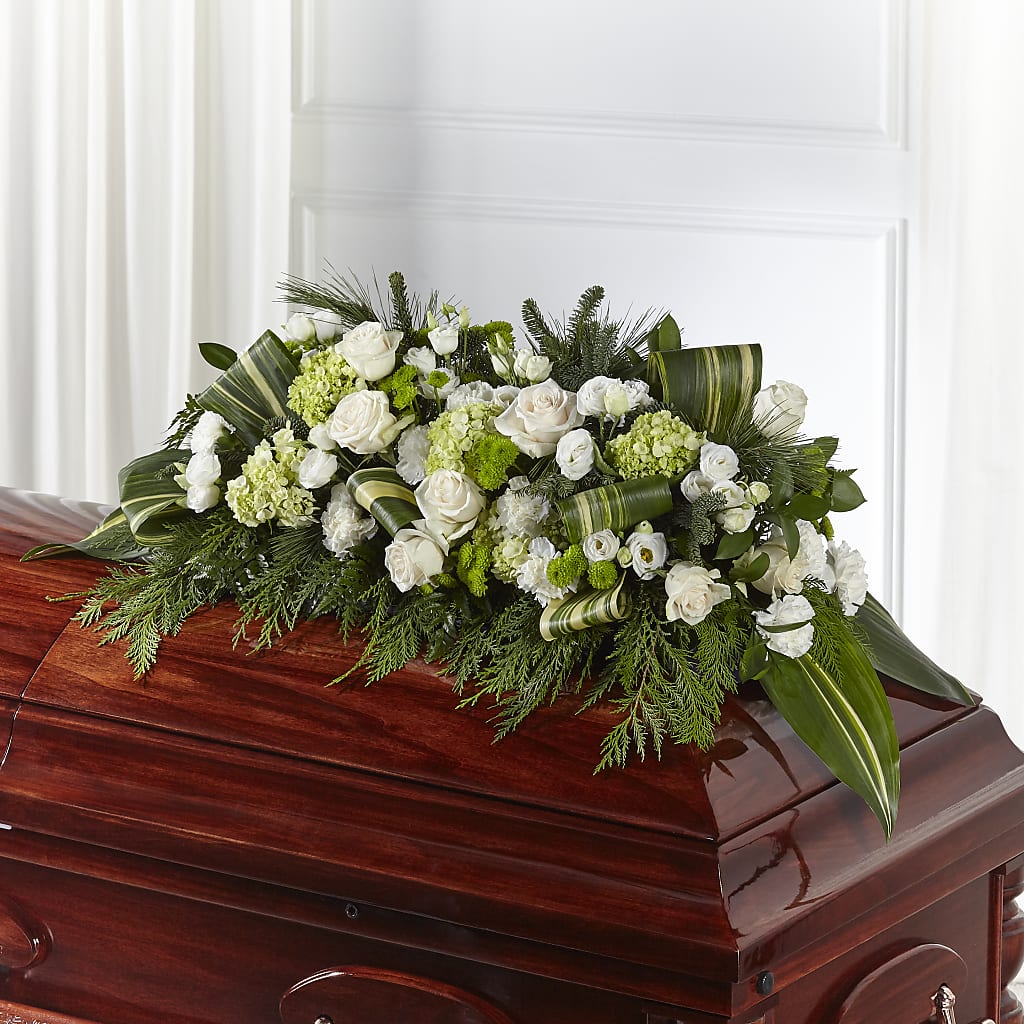 Hopeful Gesture Casket Spray – GLAMMY'S FLOWER GARDEN, Fayette AL