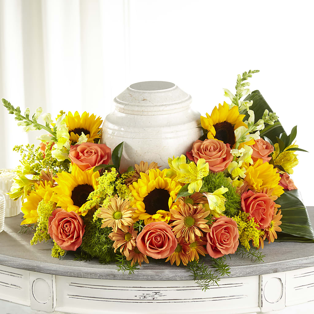 Faithful Sunflower Cremation Adornment – GLAMMY'S FLOWER GARDEN, Fayette AL