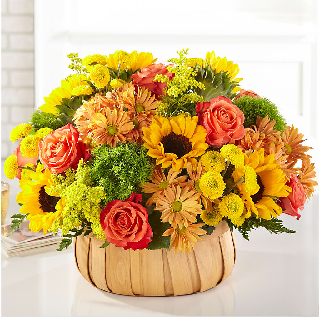 Harvest Sunflower Basket – GLAMMY'S FLOWER GARDEN, Fayette AL