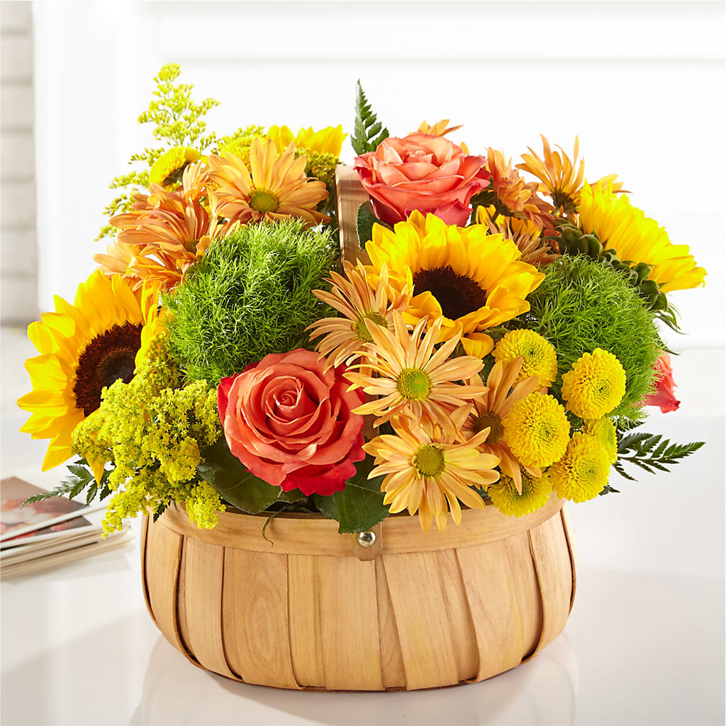 Harvest Sunflower Basket – GLAMMY'S FLOWER GARDEN, Fayette AL