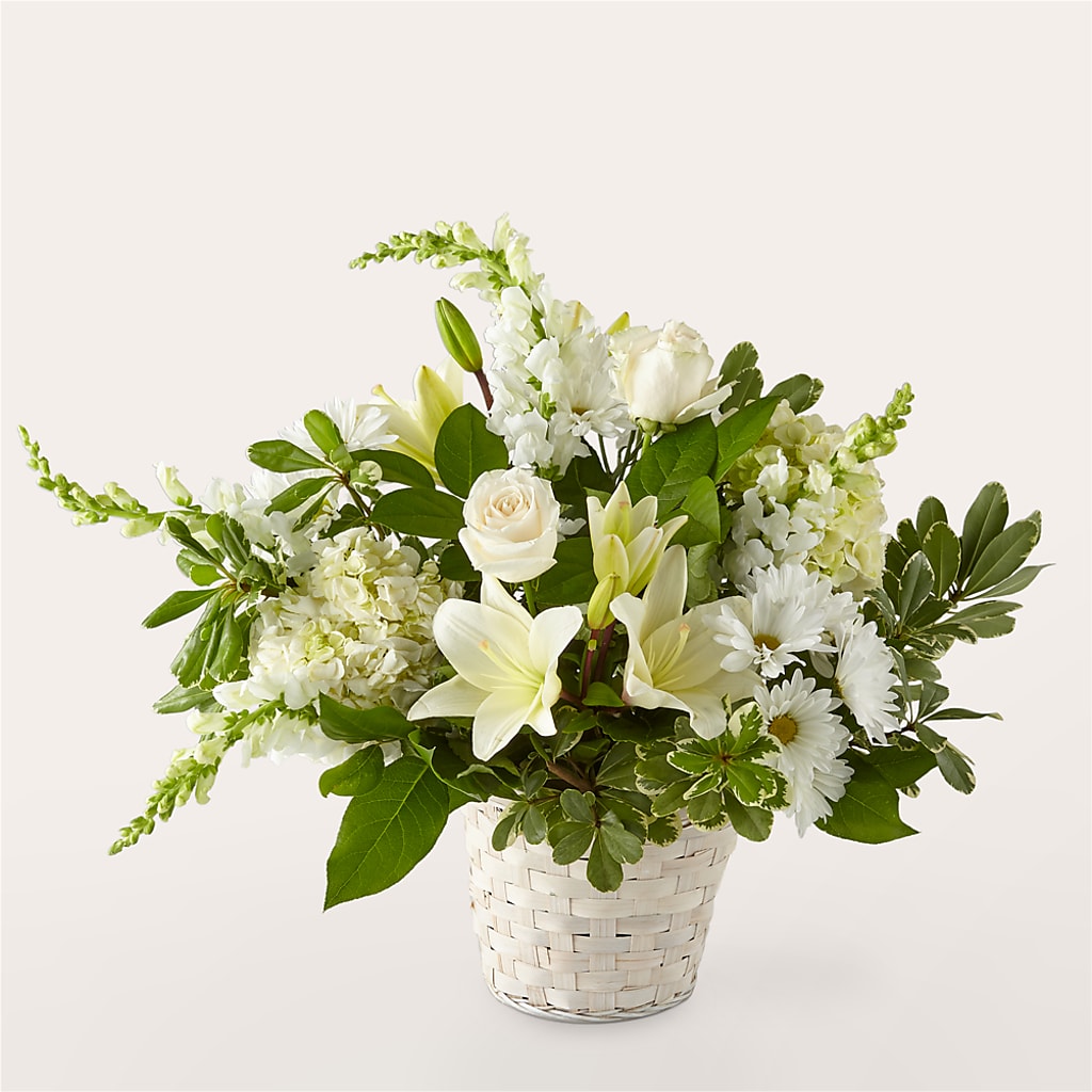 Ivory Elegance Floral Basket – GLAMMY'S FLOWER GARDEN, Fayette AL