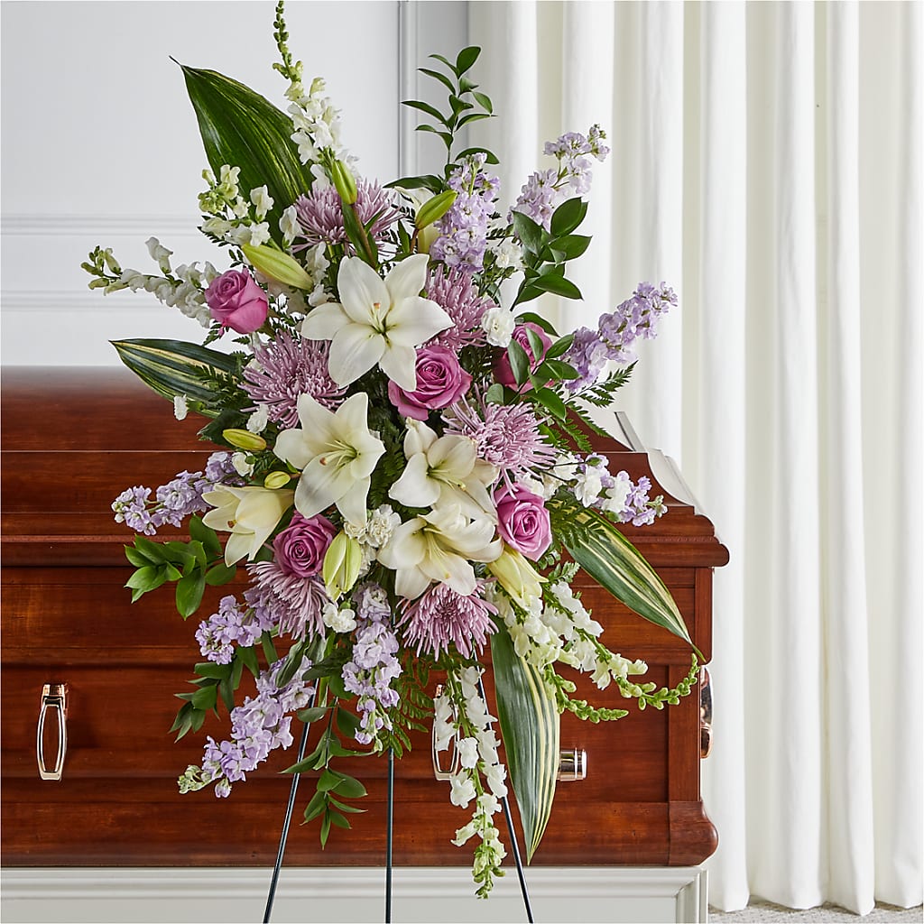 Grateful Hearts Standing Spray – GLAMMY'S FLOWER GARDEN, Fayette AL