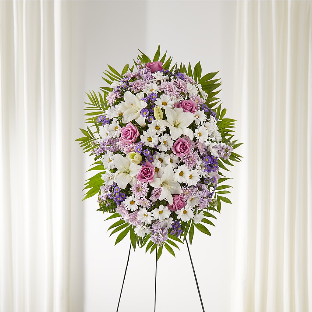 Surrounded by Love Standing Spray – GLAMMY'S FLOWER GARDEN, Fayette AL