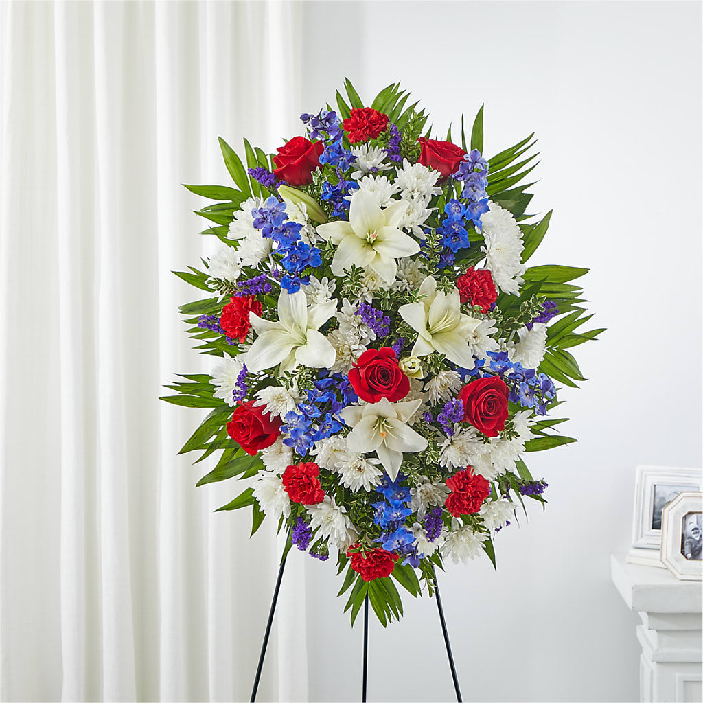 Cherished Service Standing Spray – GLAMMY'S FLOWER GARDEN, Fayette AL