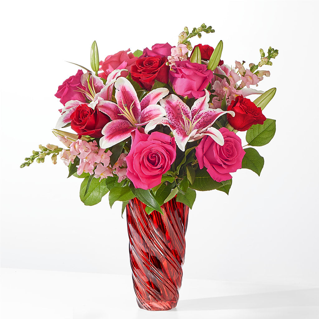 Always You Bouquet with Luxe Swirl Vase – GLAMMY'S FLOWER GARDEN, Fayette AL