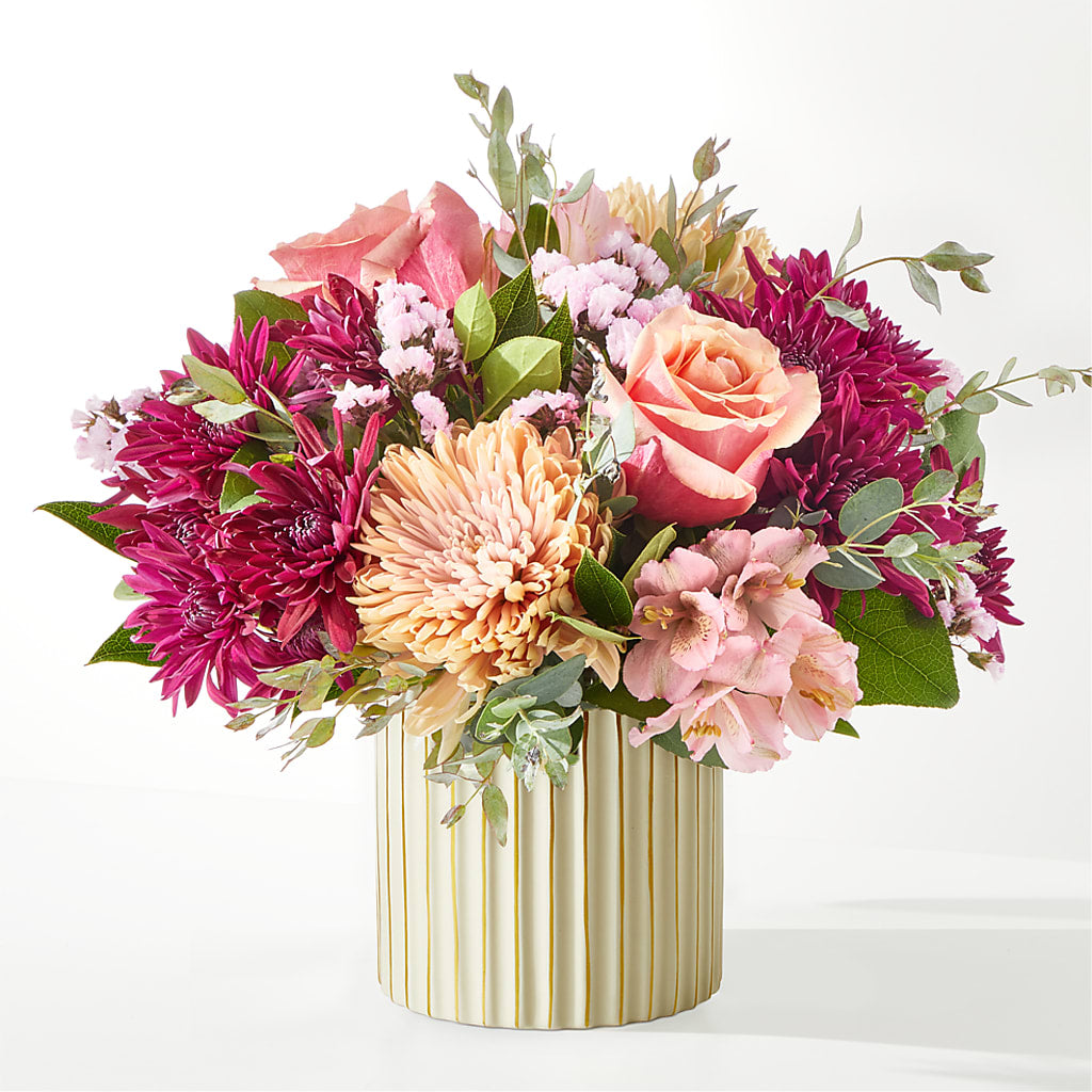 Berry Cobbler Bouquet with Ivory Vase – GLAMMY'S FLOWER GARDEN, Fayette AL