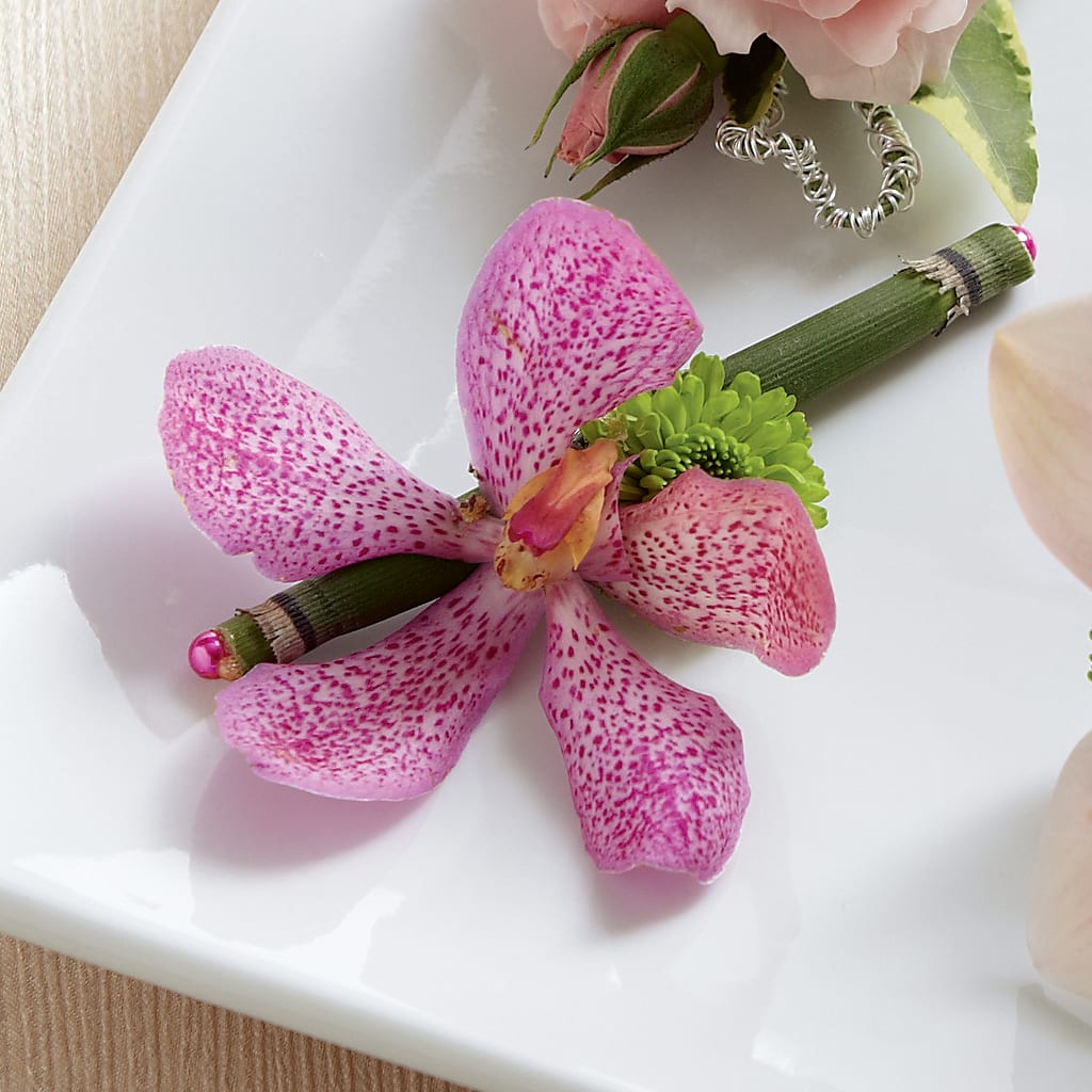 Pink Mokara Boutonniere – GLAMMY'S FLOWER GARDEN, Fayette AL