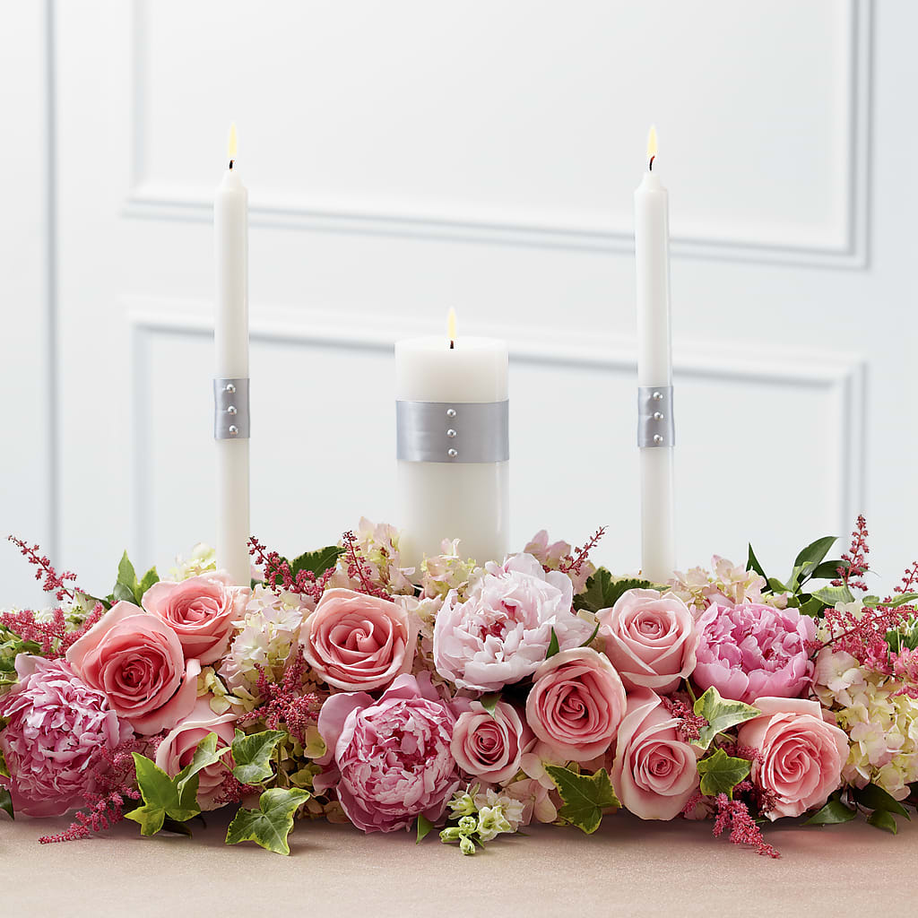Worldwide Romance Unity Candle Arrangement – GLAMMY'S FLOWER GARDEN, Fayette AL