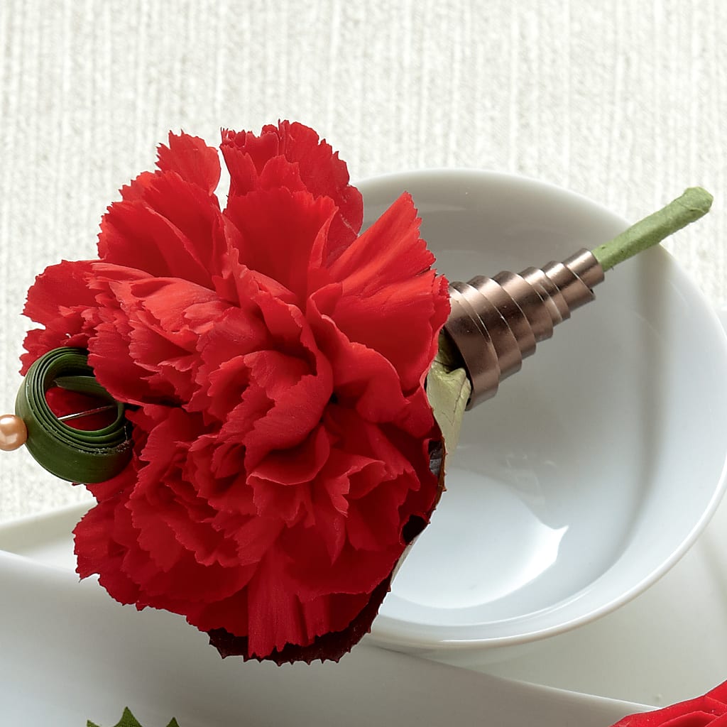 Red Carnation Boutonniere – GLAMMY'S FLOWER GARDEN, Fayette AL
