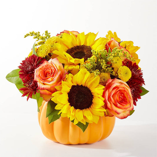 Golden Gourd Pumpkin Bouquet – GLAMMY'S FLOWER GARDEN, Fayette AL