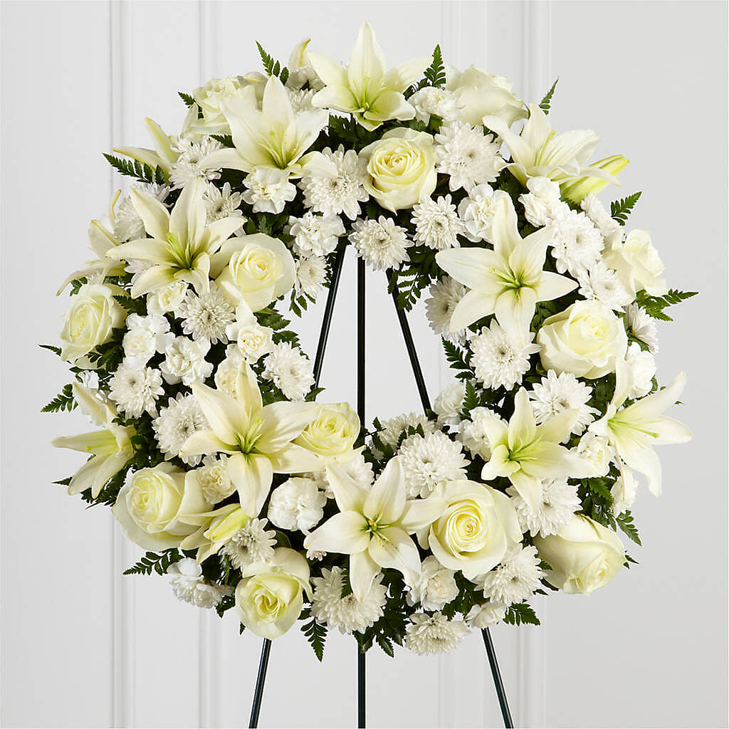 Treasured Tribute Wreath – GLAMMY'S FLOWER GARDEN, Fayette AL