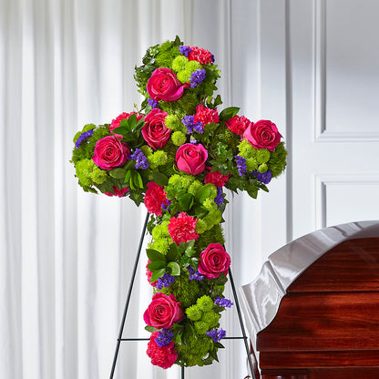 Tribute Rose Floral Cross – GLAMMY'S FLOWER GARDEN, Fayette AL