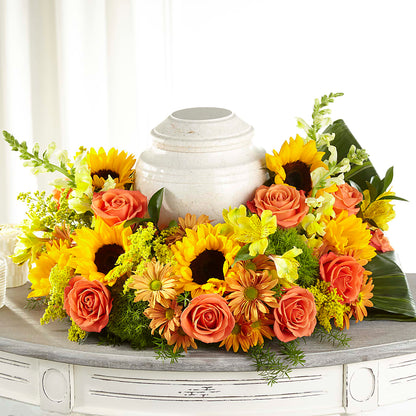 Faithful Sunflower Cremation Adornment – GLAMMY'S FLOWER GARDEN, Fayette AL