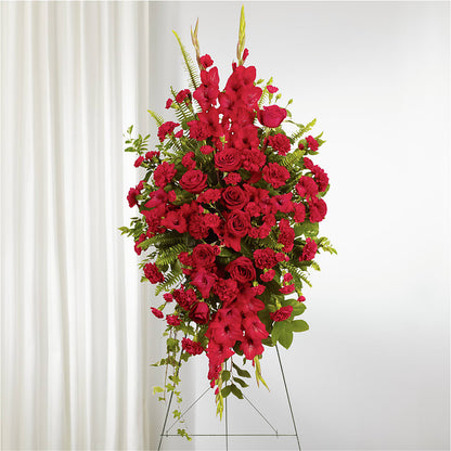 From the Heart Standing Spray – GLAMMY'S FLOWER GARDEN, Fayette AL