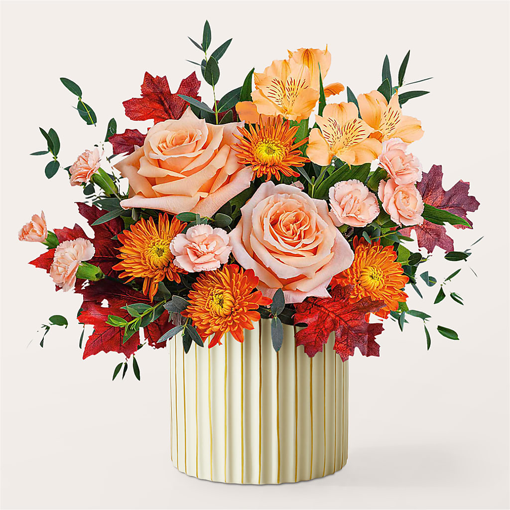 Spiced Latte Bouquet with Ivory Vase – GLAMMY'S FLOWER GARDEN, Fayette AL