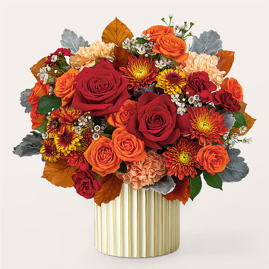 Merlot Bouquet with Ivory Vase – GLAMMY'S FLOWER GARDEN, Fayette AL