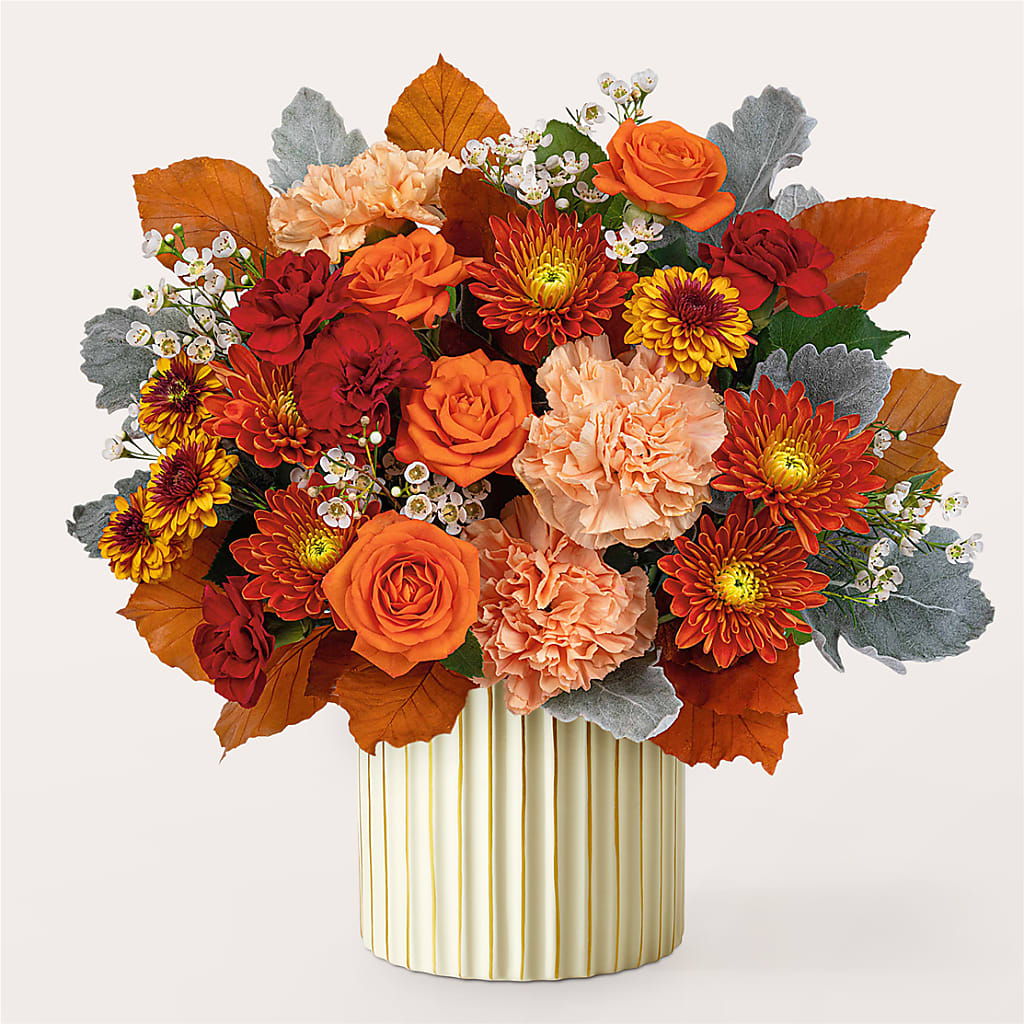 Merlot Bouquet with Ivory Vase – GLAMMY'S FLOWER GARDEN, Fayette AL