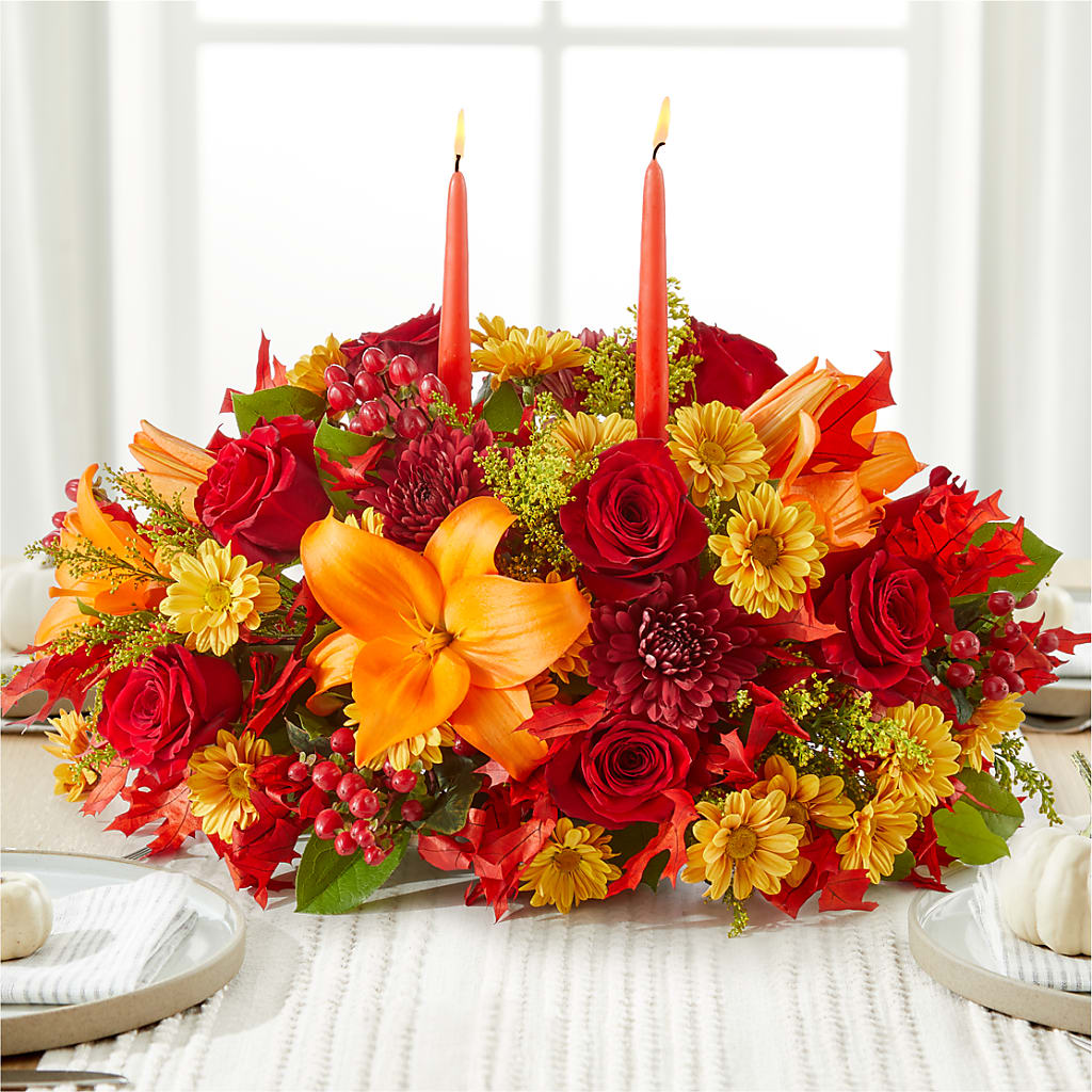 Autumn's Embrace Centerpiece – GLAMMY'S FLOWER GARDEN, Fayette AL