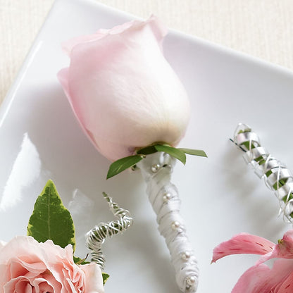 Pink Rose Boutonniere – GLAMMY'S FLOWER GARDEN, Fayette AL