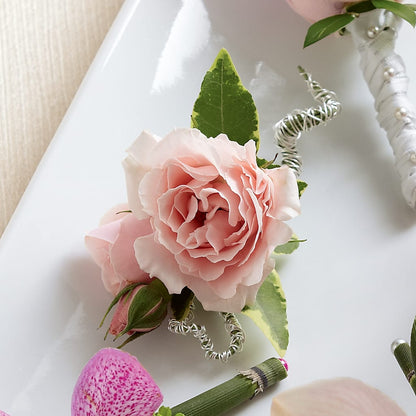 Pink Spray Rose Boutonniere – GLAMMY'S FLOWER GARDEN, Fayette AL
