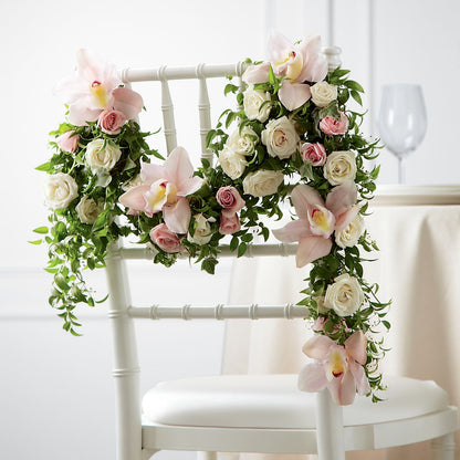 Orchid Rose Chair Décor – GLAMMY'S FLOWER GARDEN, Fayette AL