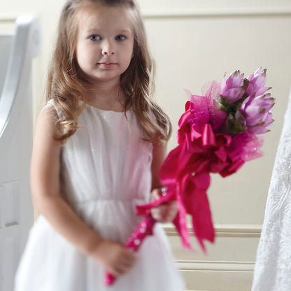 Sparkle Pink Flower Girl Bouquet – GLAMMY'S FLOWER GARDEN, Fayette AL