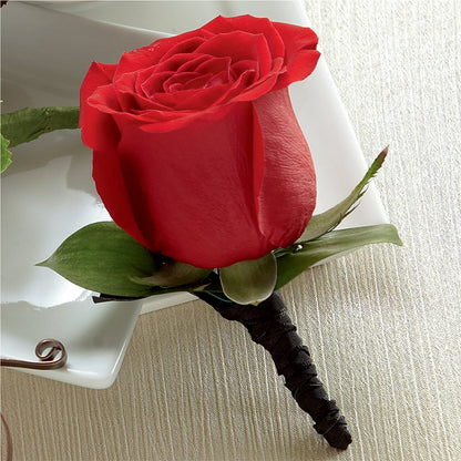 Red Rose Boutonniere – GLAMMY'S FLOWER GARDEN, Fayette AL